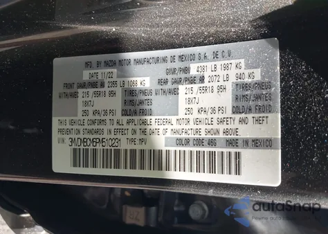 2023 Mazda Cx-30 2.5 S Preferred из США, поврежденный, VIN 3MVDMBCM6PM510231